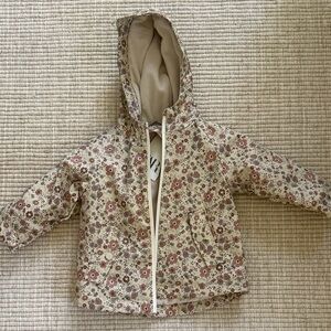 NWT 12-18M Toddler Zara Floral Lined Rain Jacket